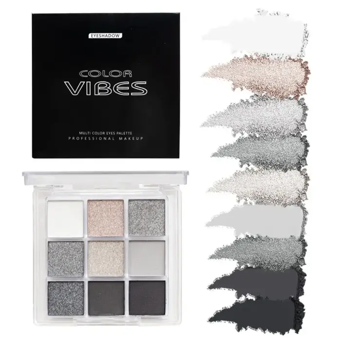 Palette de fards à paupières à paillettes, 9 couleurs, vert avocat, scintillant, nacré, mat, coloré,