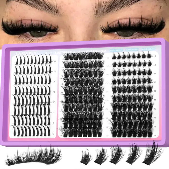 LASVIREY Extensions de cils en touffes