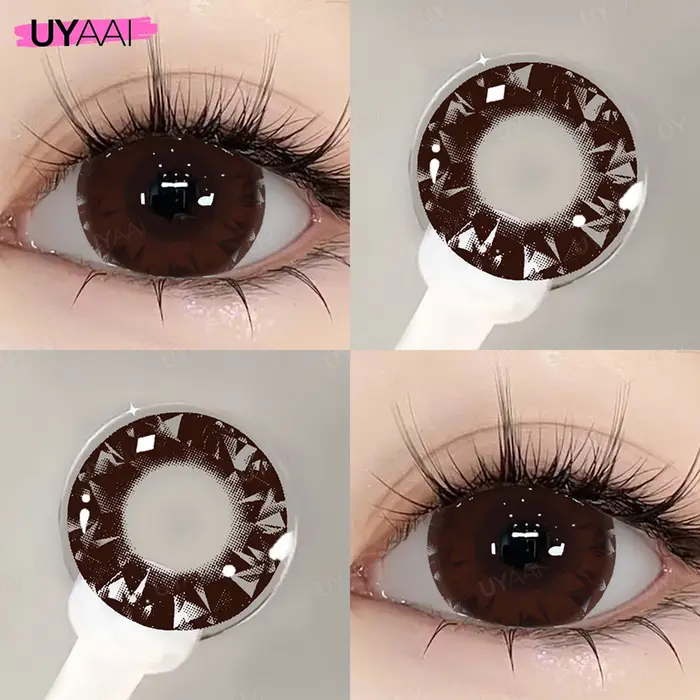 Lentilles de contact colorées UYAAI : Noir, Gris Naturel, Vert – Pour un regard éclatant et un maqui
