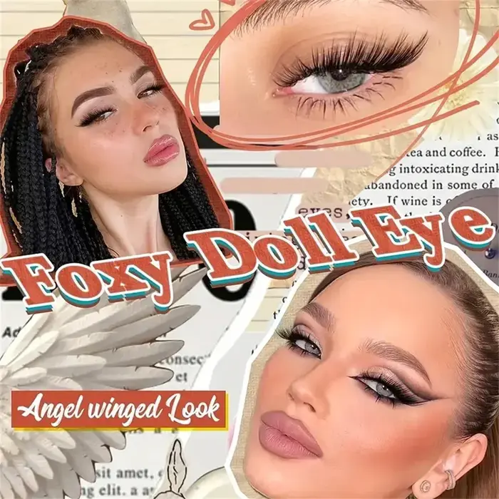 5 paires de cils en forme de renard