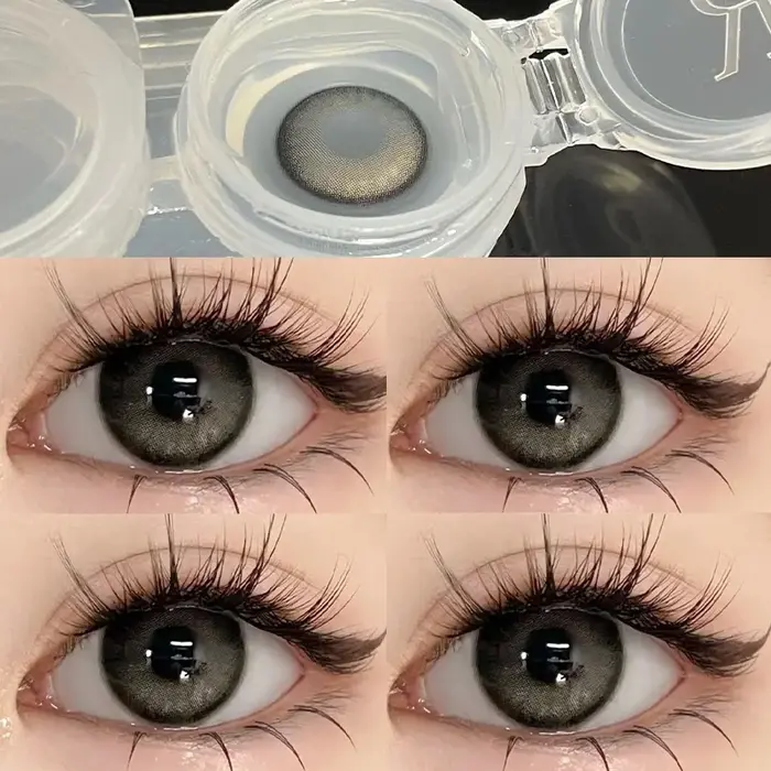 YIMEIXI 2 pièces Contacts colorés pour les yeux Nature marron