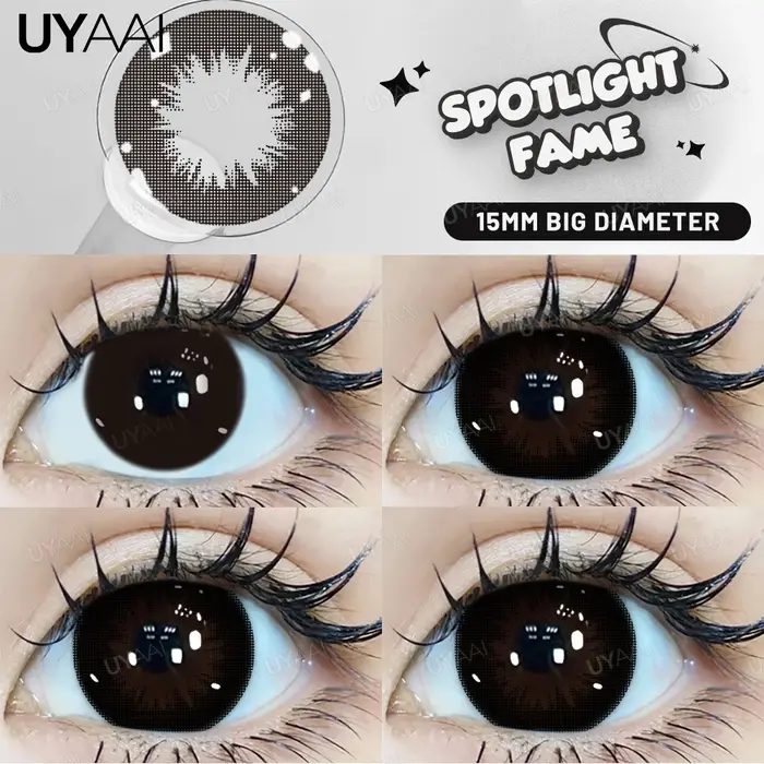 UYAAI lentilles noires à gros yeux