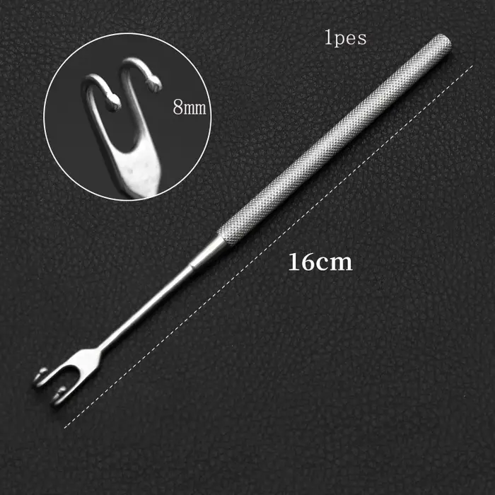 Double paupière tirer crochet beauté outil en plastique tête pointue tête émoussée sac de paupière d