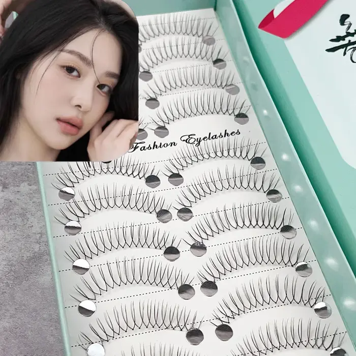 10 paires de faux cils Style Anime 11Mm recourbés en forme de C épaisseur 0.07 sans déformation