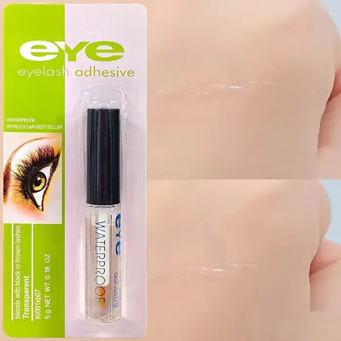 Colle pour cils imperméable transparente sans latex auto-adhésive pour faux