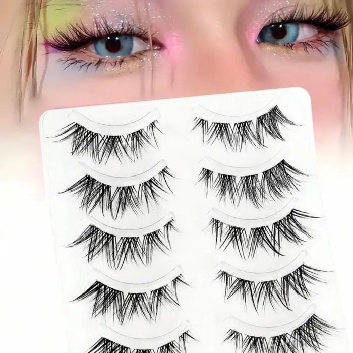 5 paires de faux cils naturels
