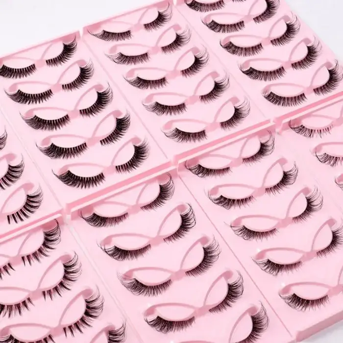 5 paires de faux cils effet œil de renard