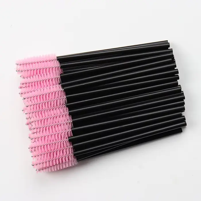 Pinceaux de maquillage jetables en cristal, 50 pièces, brosse à sourcils, poignée en diamant, applic