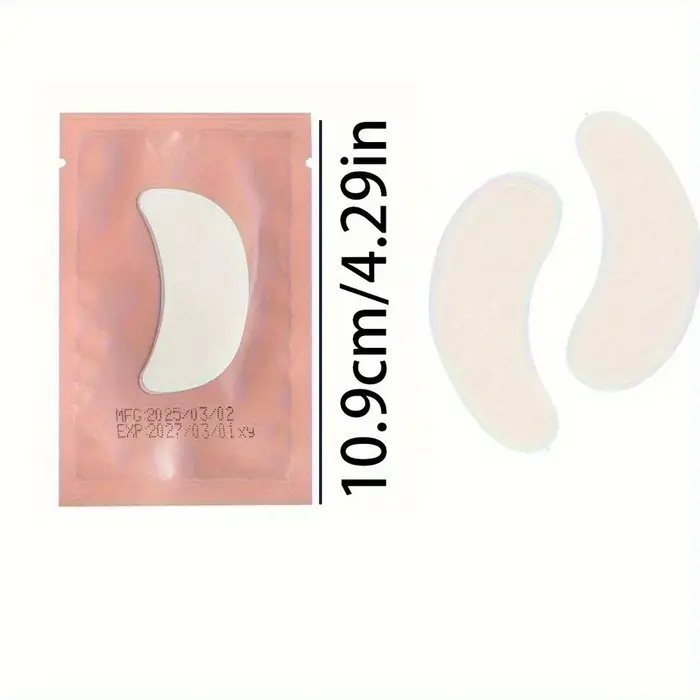 50 Paires de Patchs Hydrogel Anti-Peluches en Forme de U pour Extensions de Cils
