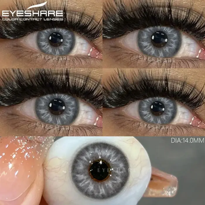 EYESHARE 1 paire de lentilles de contact colorées pour les yeux mode contacts oculaires gris lentill