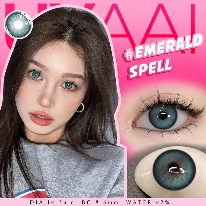 UYAAI NOUVELLES Lentilles de Contact Colorées Vertes