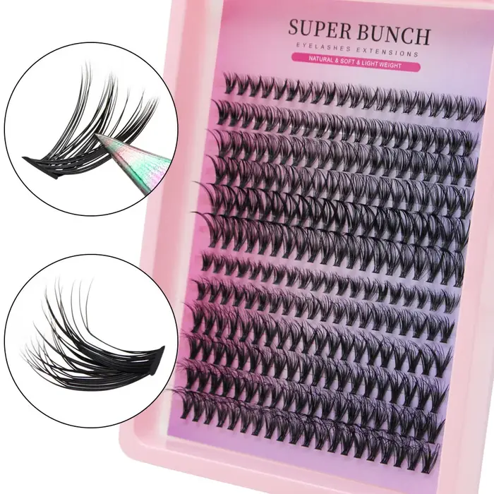Vente entière Super Bunch nouveau mélange d'effet 3D/5D 240 grappes de cils 8-16mm Style de charme E