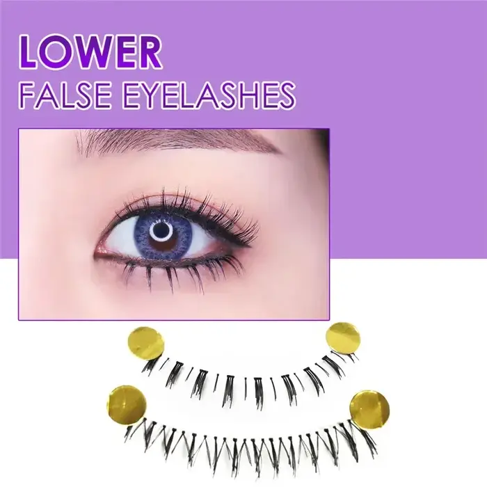 10 paires de faux cils inférieurs doux faits à la main cils inférieurs faux cils inférieurs bande transparente cils inférieurs