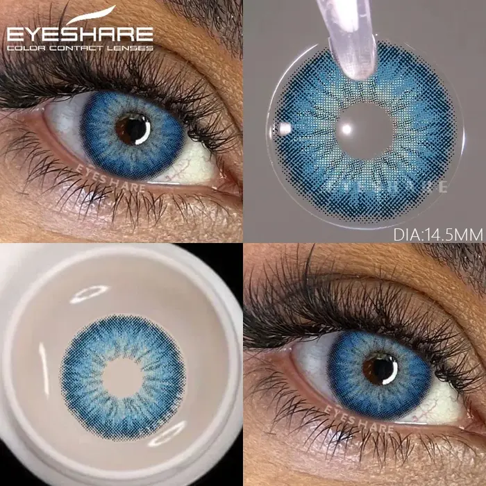EYESHARE 1 paire de lentilles de contact annuelles naturelles pour embellir les yeux, lentilles de c