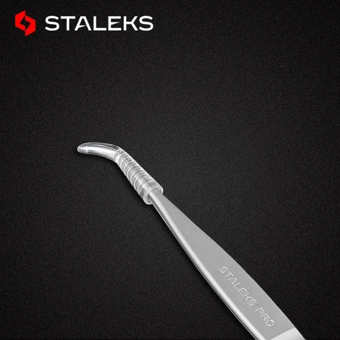 STALEKS Pro – pincettes droites et incurvées en acier inoxydable de haute précision, série TE, outil