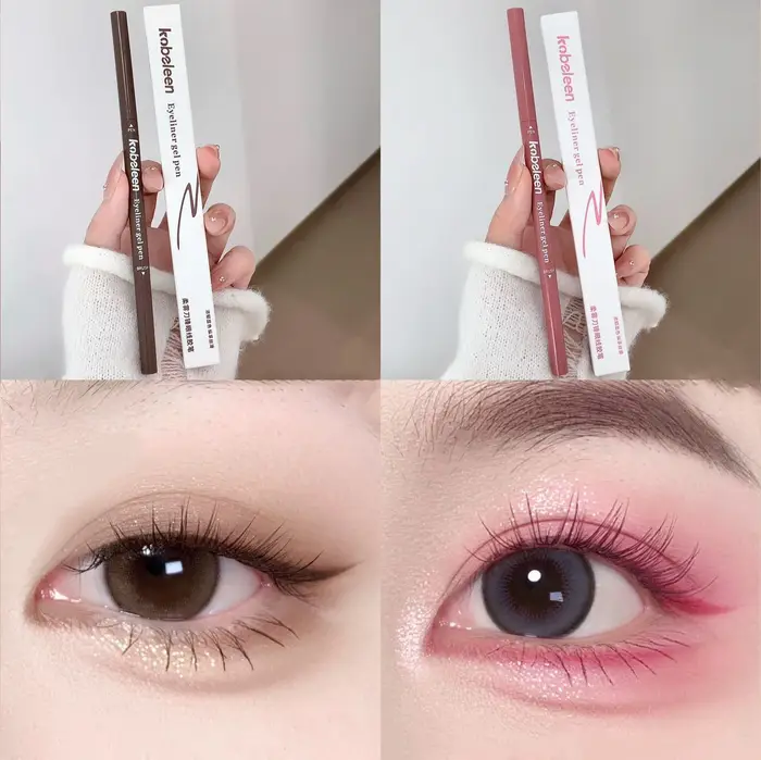 Crayon Eyeliner Double Pointe Pigment Lisse Brun Mocha Doux Aegyosal Imperméable Mat Effet Silkworm Maquillage Naturel des Yeux