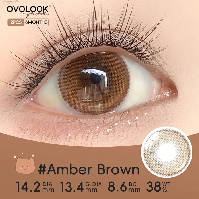 Lentilles de contact colorées de la série Cosplay vert OVOLOOK-1Pair pour les yeux avec les délinquants Cosmétiques Pupilles Eye document Lentille Myopie