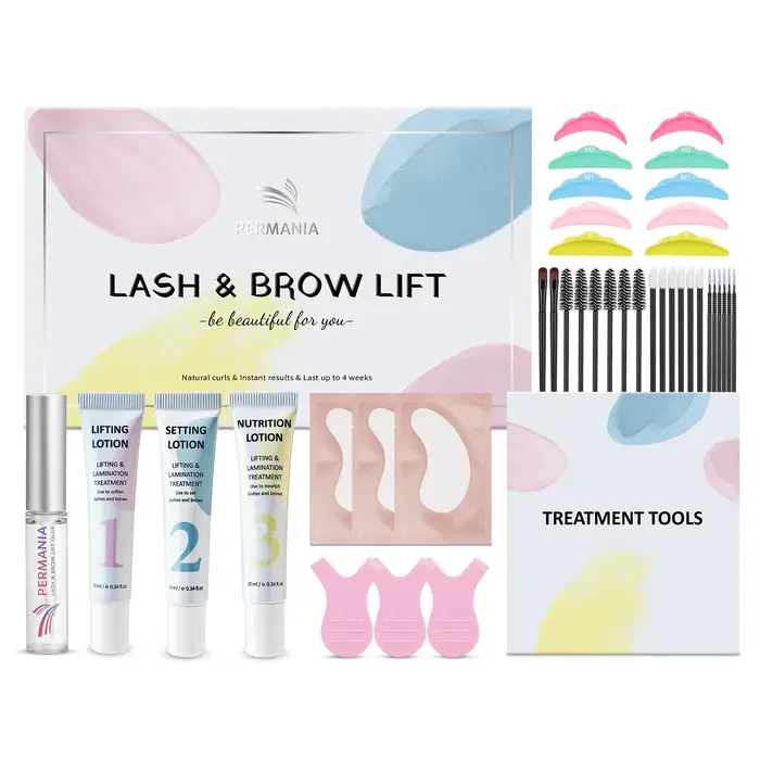 PERMANIA nouveau Kit de levage de cils Kit de stratification des sourcils facile à appliquer