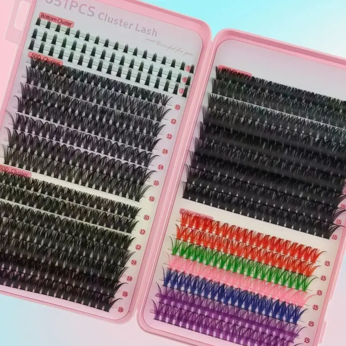 Lash Book DIY, Clusters de faux cils individuels colorés