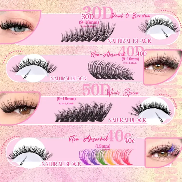 120/240/392/600 faux cils pour débutants