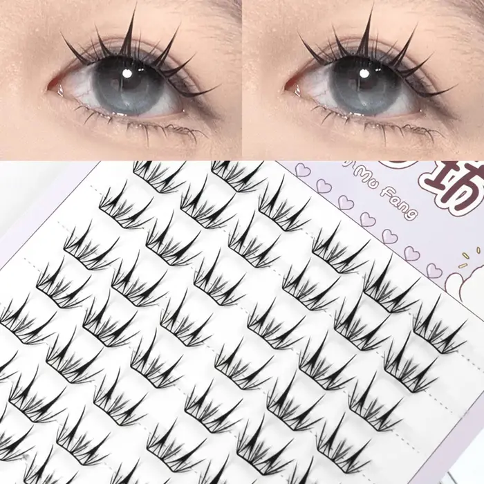 10 rangées de faux cils naturels