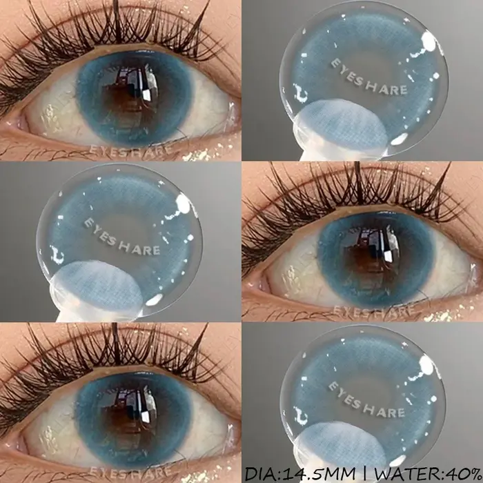 Lentilles de contact colorées EYESHARE pour les yeux, 1 paire, lentilles de contact bleues, lentille