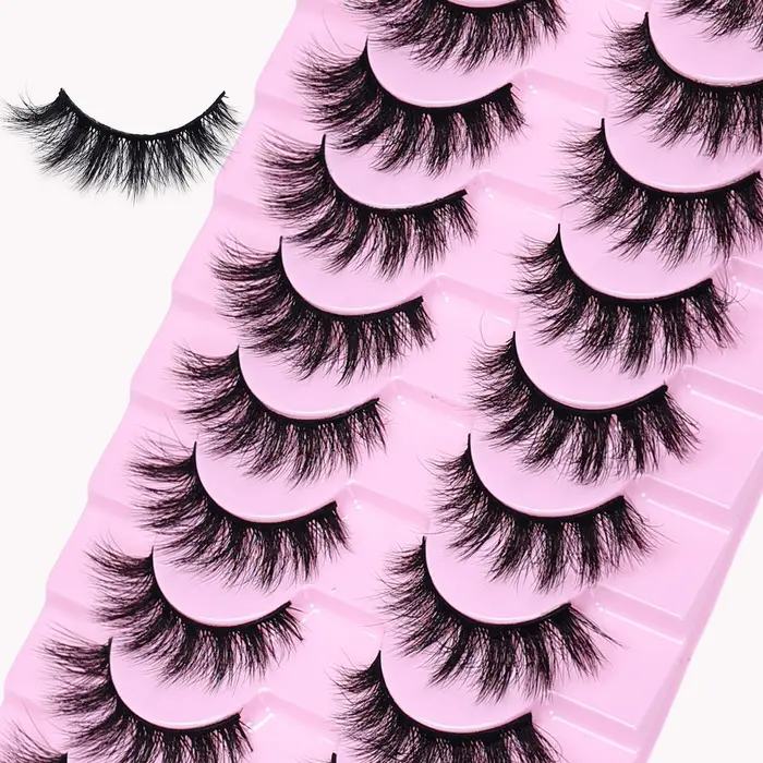 10 paires de faux cils volumineux et bouclés pour une transformation instantanée du maquillage des yeux