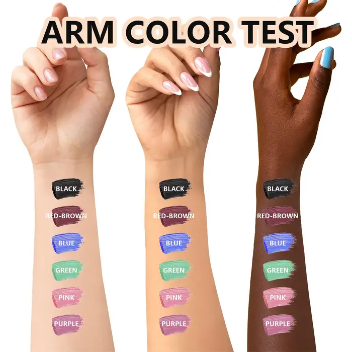 Mascara coloré cils bleu rose vert