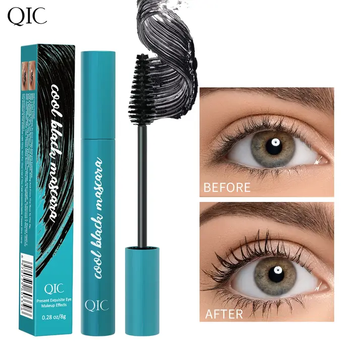 Mascara volumisant 4D noir waterproof, anti-bavures, allongeant les cils