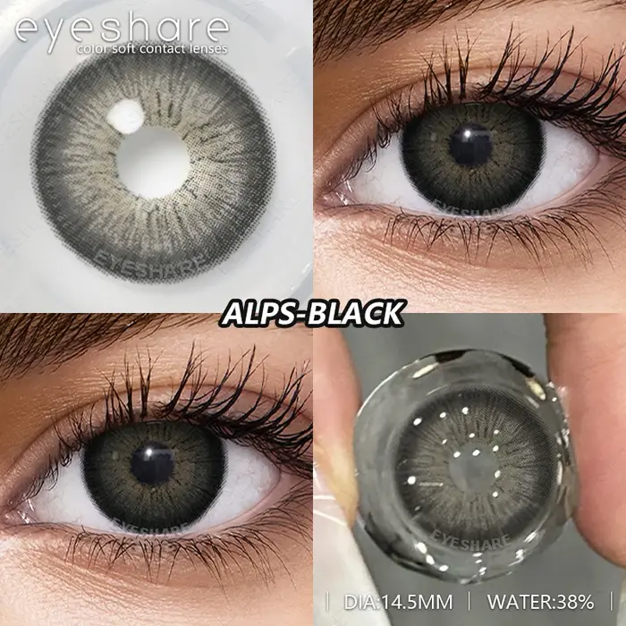 EYESHARE Contacts gris pour les yeux lentilles de contact colorées mode lentille bleue marron