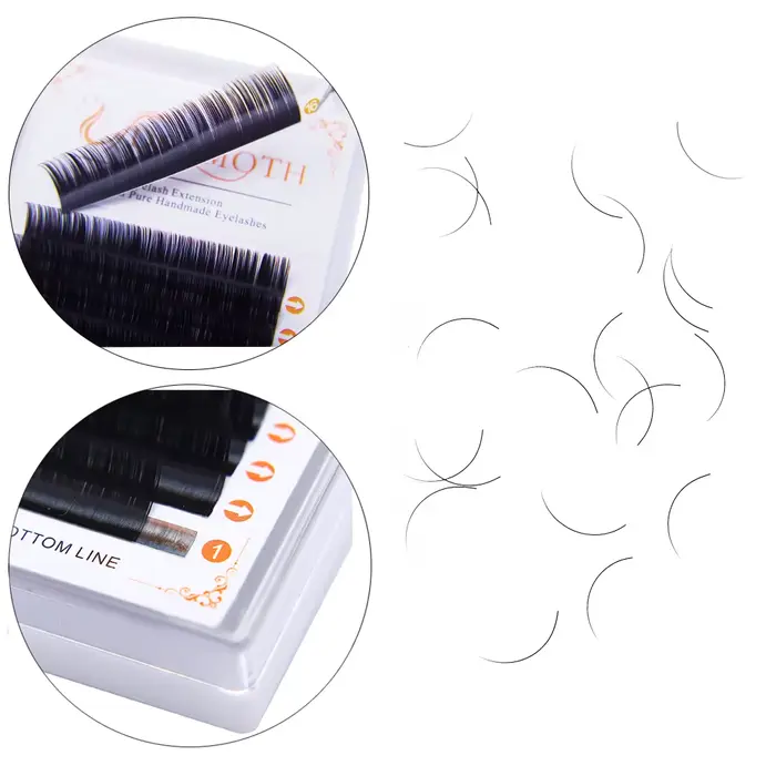 DOSMOTH 40 boîtes 7-16mm cils de vison naturels faits à la main individuels, extension de cils, faux