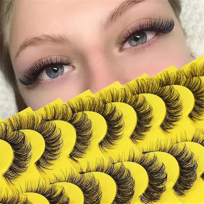 Faux cils en vison, cils moelleux, cils au volume dramatique, cils longs naturels, maquillage, 10 pa