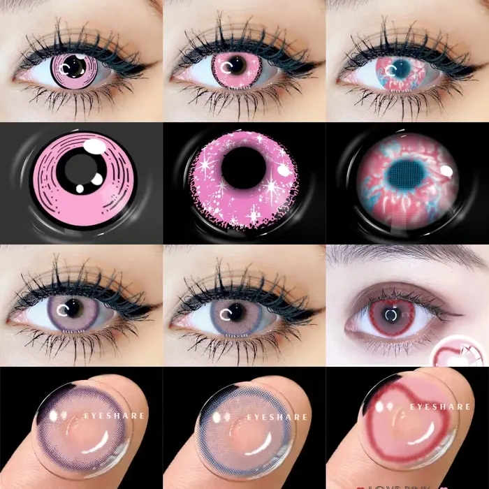 EYESHARE lentilles roses 1 paire