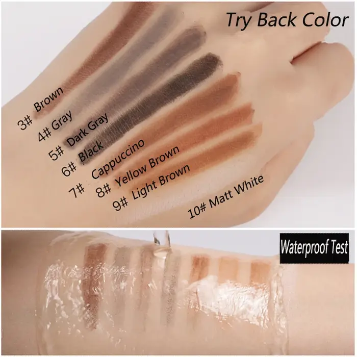 Crayon à sourcils marron imperméable de haute qualité professionnel femme pas cher rehausseur