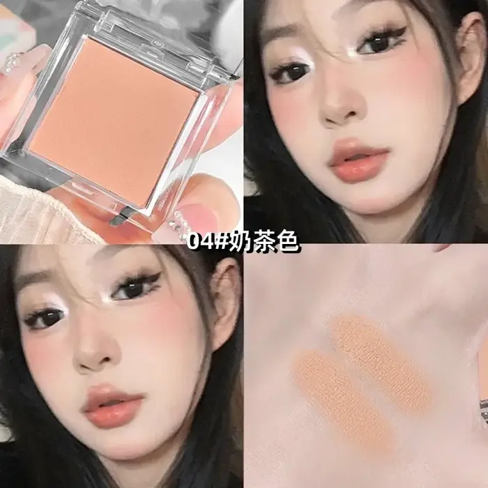 Palette de fards à paupières surligneurs blanc nu chaud, velours Ultra-fin, longue durée, mat nature
