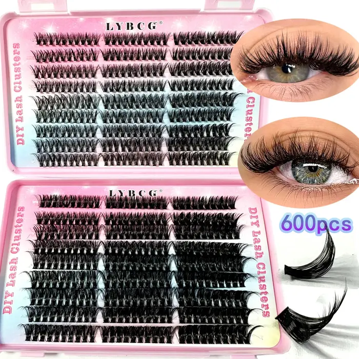 Nature 30D-100D C Curl 9-17mm longueur mixte moelleux Volume grappe cils doux et confortables faux