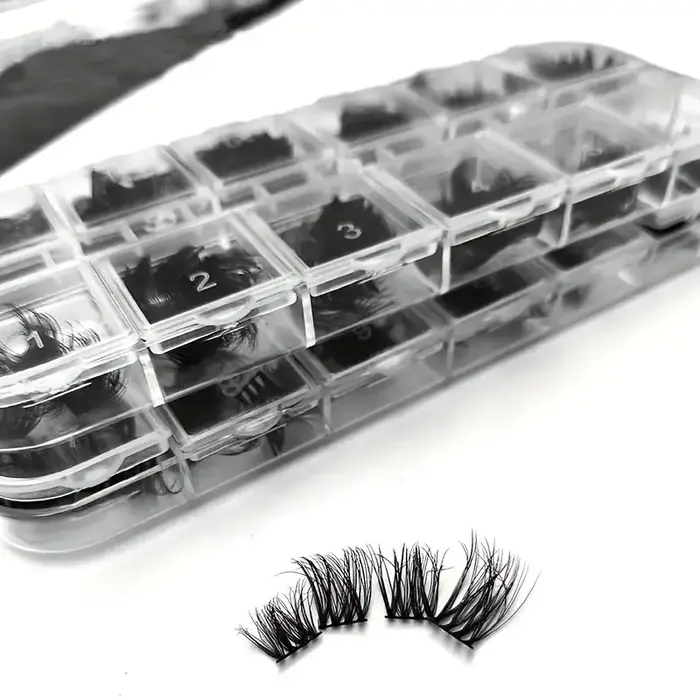 Faux cils DIY 120 grappes moelleuses - boucles dramatiques en forme de C