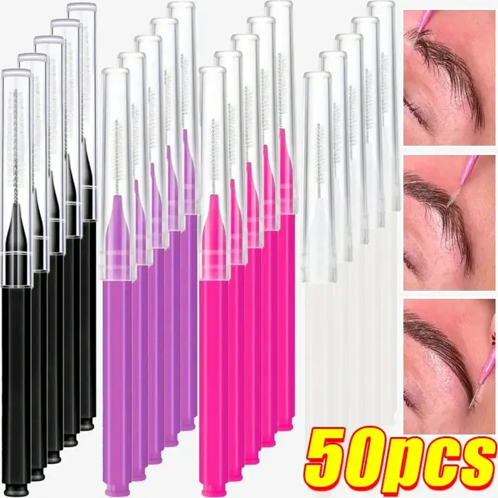 Mini brosses à sourcils portables jetables