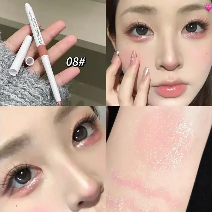  Crayon Glitte Lying Silkworm pour les yeux